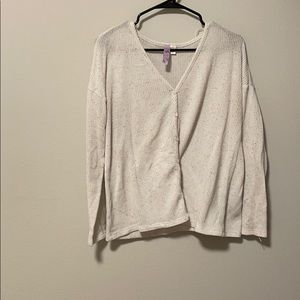 Funfetti v neck button up